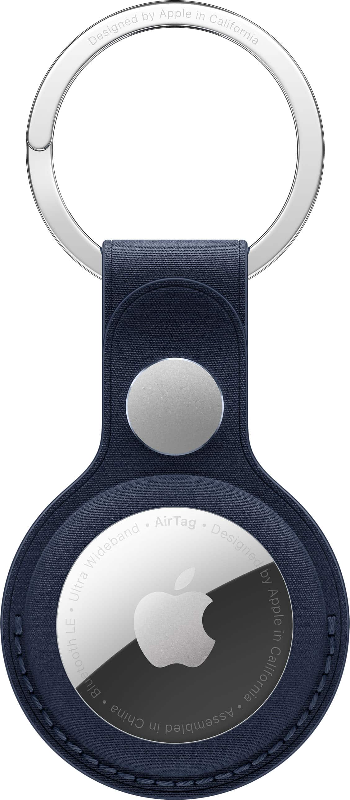 Apple - AirTag FineWoven Key Ring - Deep Blue