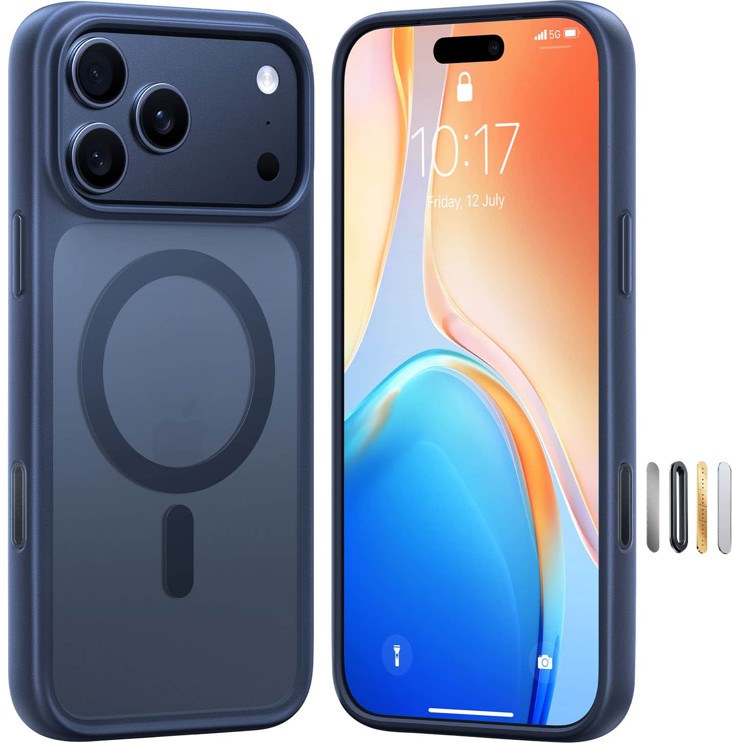 TORRAS - Guardian Magnetic - Military-Grade Protective Case with Ergonomic Grip 18N MagSafe Compatibility - iPhone 17 Pro - Blue