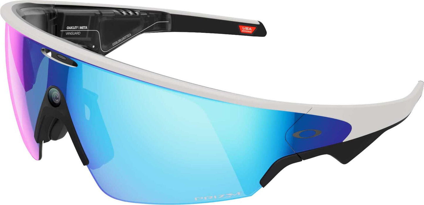 Oakley Meta - Oakley Meta Vanguard with Meta AI Audio Photo Video Compatibility - Prizm Sapphire - White