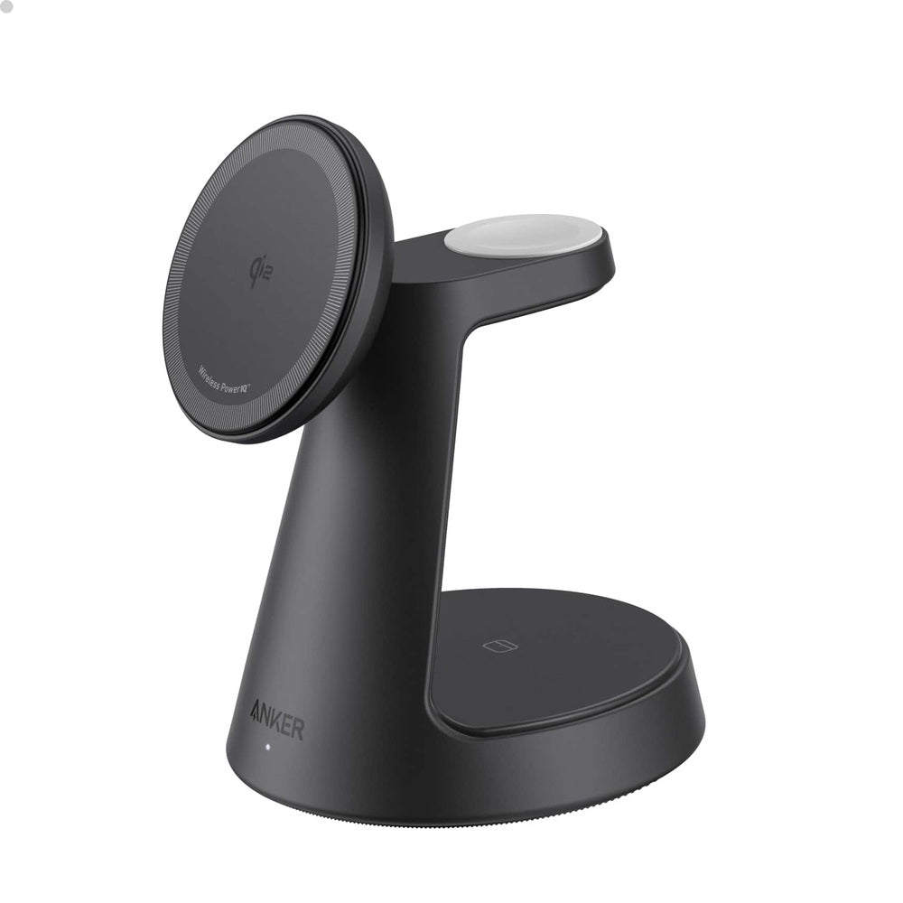 Anker - MagGo 15W Wireless Charging Station (3-in-1 Stand) for iPhone AirPods Qi Devices - Black