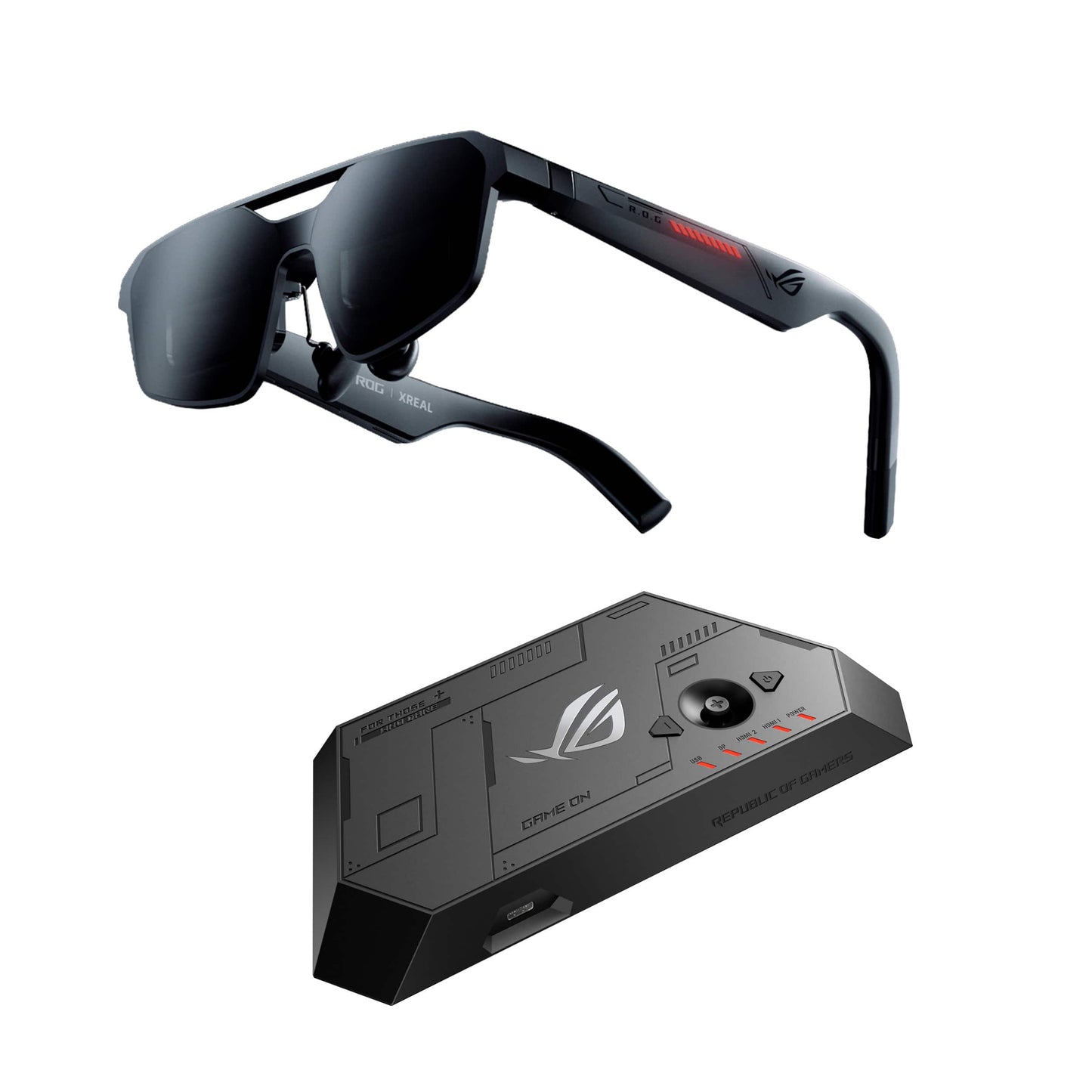 ASUS - ROG XREAL R1 Gaming AR Glasses - 171" FHD 240Hz 0.01ms for ROG Ally PC and Console (Narrow IPD 57-66mm) - Black