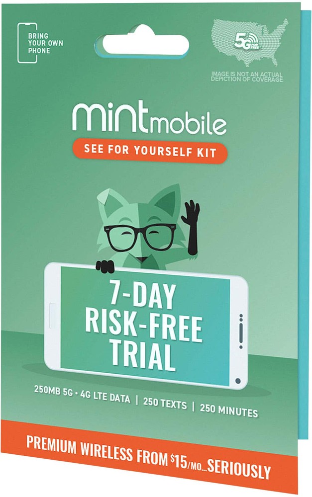 Mint Mobile - Prepaid SIM Card Starter Kit - Gold