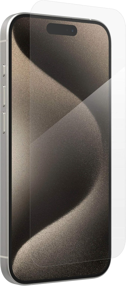 ZAGG - Glass+ Defense Screen Protector for Apple iPhone 15 Pro - Clear
