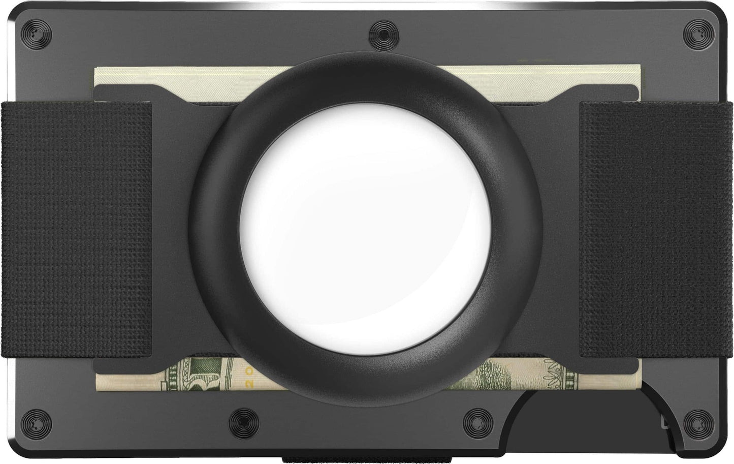 The Ridge Wallet - Airtag Cash Strap - Black