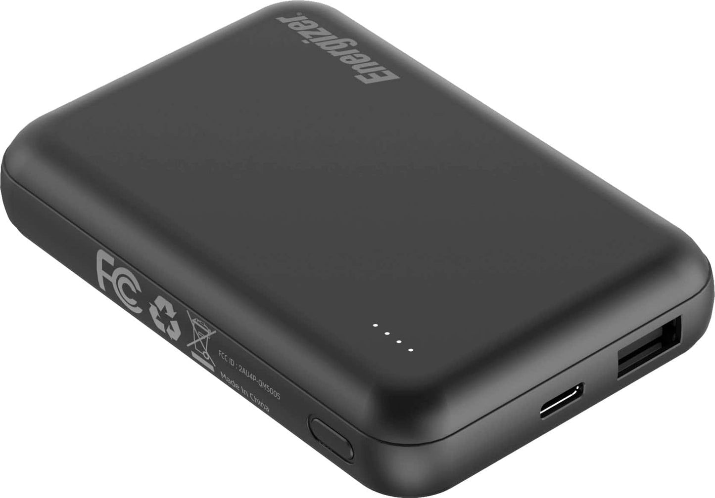 Energizer - Ultimate Lithium 5000mAh 18W MagSafe Magnetic Wireless Power Bank/ Portable Battery Charger with 3 Ports LED Display - Black