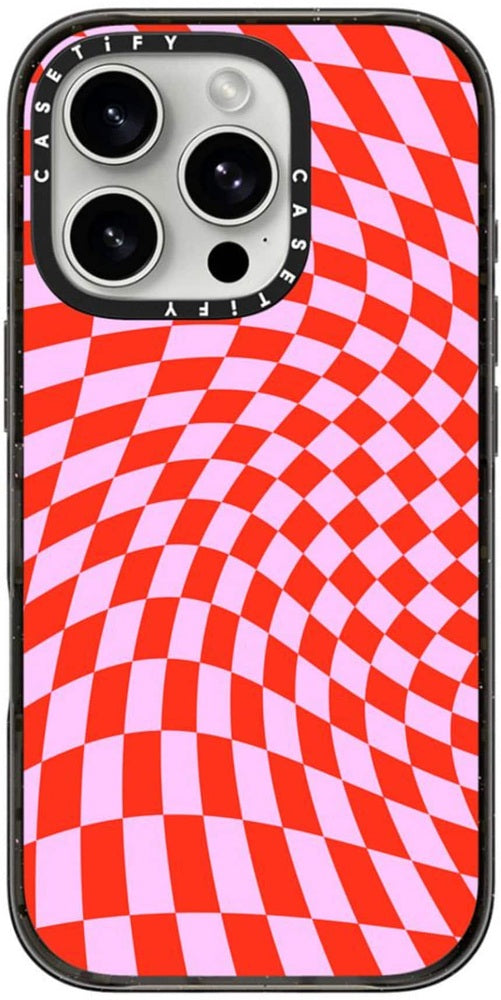 CASETiFY - Impact Case with MagSafe for iPhone 16 Pro - Strawberry Checkers