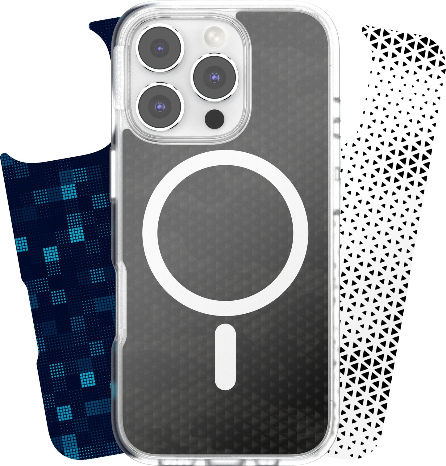 Looks iPhone 16 Pro Swappable Graphic Case Inserts (3 per pack) - compatible w/ PopSockets PopCase only - Geo Bundle