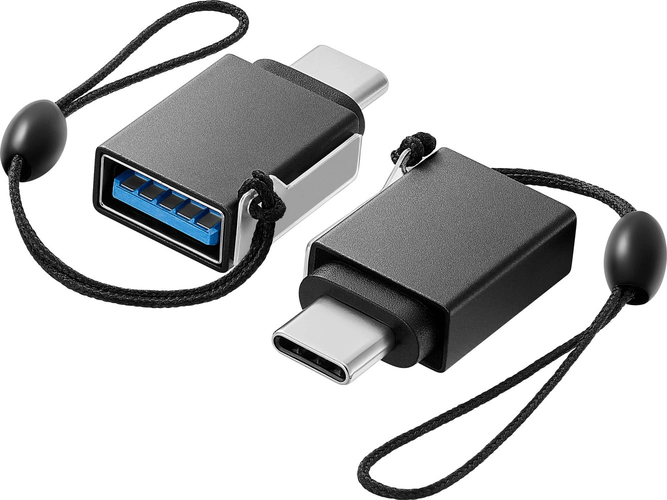 Best Buy essentials - USB-C Male to USB Female Adapter (2-Pack) - Black
