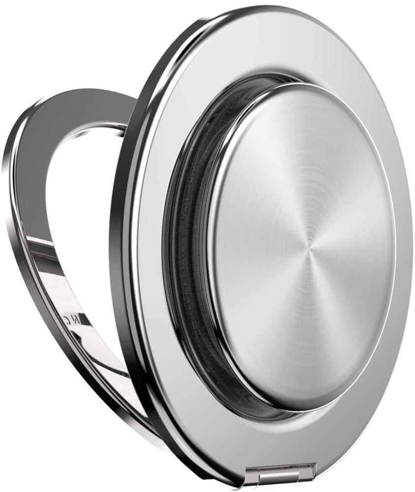 PopSockets - MagSafe Kick-Out Universal Magnetic Grip Stand with Adapter Ring for Cell Phones - Alum-Radial Silver