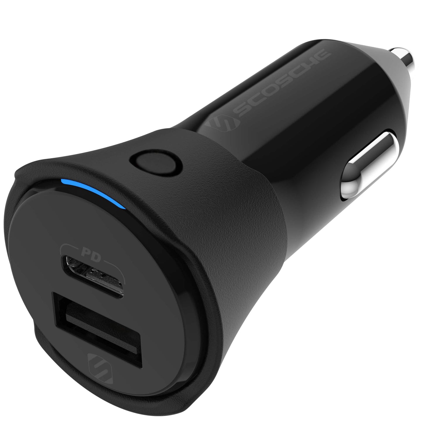 Scosche - FOUND IT - 32W USB-C/ USB-A Charger Find My Device compatible with Apple Android - Black