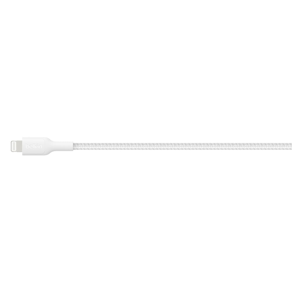 Belkin - BOOSTCHARGE Braided PCR USB-A to Lightning Cable 1M 2-Pack - White