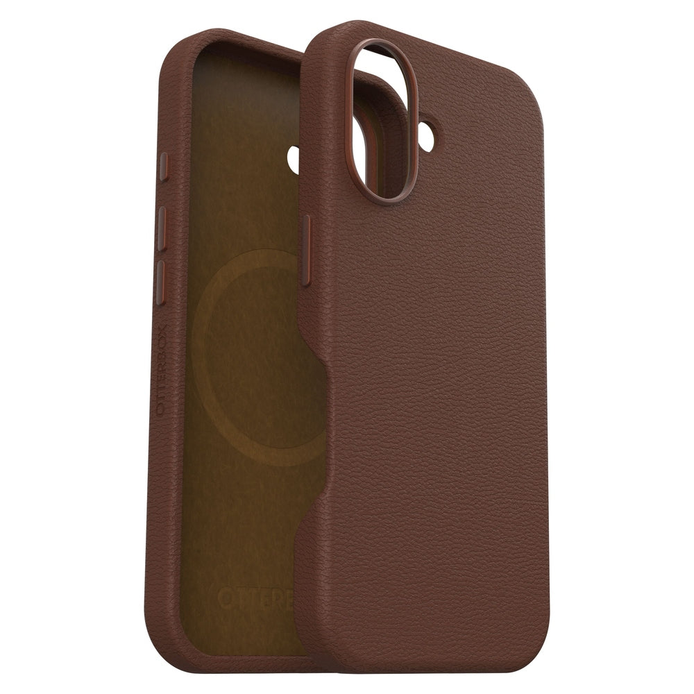 OtterBox - Symmetry Cactus Leather Series Hard Shell for MagSafe for iPhone 16 - Rich Adobe