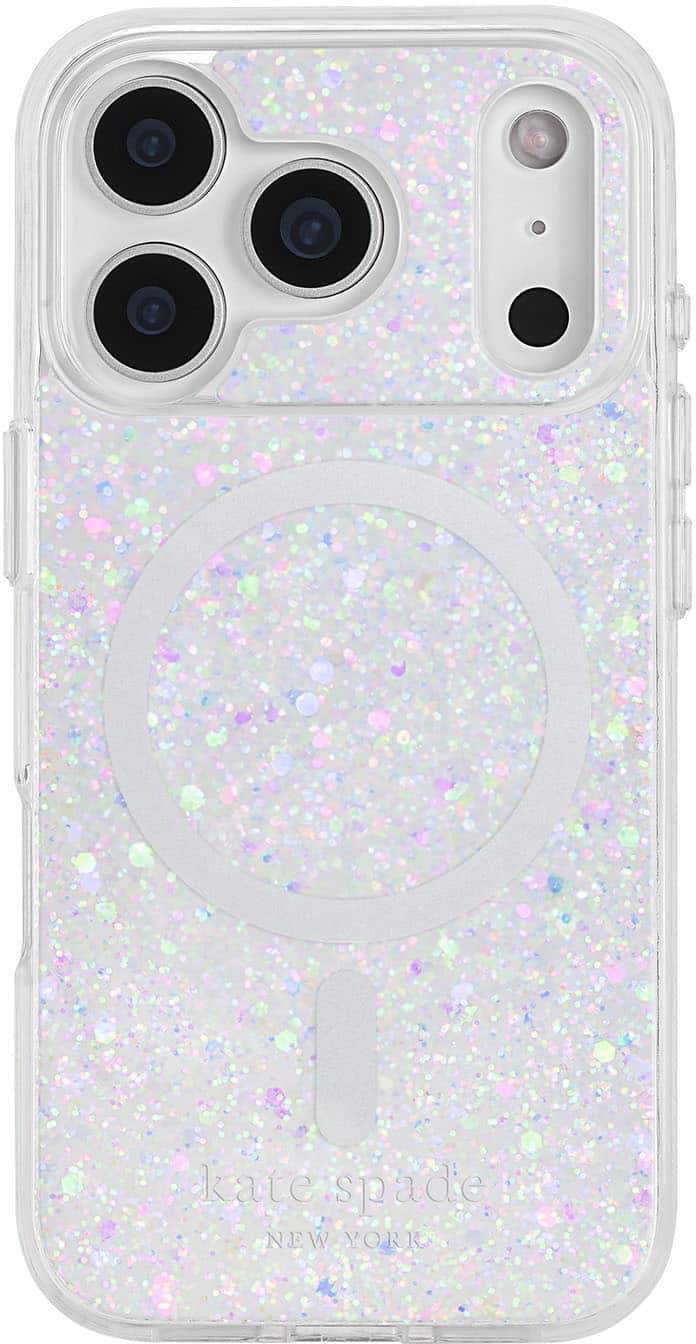kate spade new york - Protective Case with MagSafe for iPhone 17 Pro - Chunky Glitter Iridescent