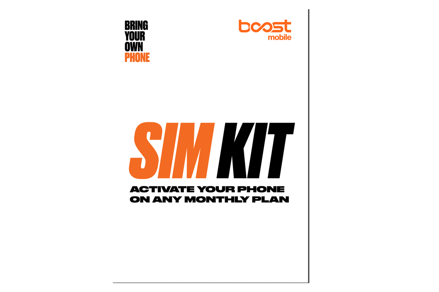 Boost Mobile - Starter SIM Card Kit - Orange