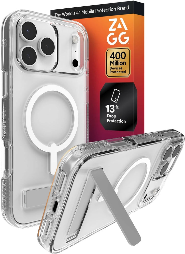 ZAGG - Crystal Palace Snap MagSafe Compatible Case w/ Kickstand for iPhone 17 Pro Max - Clear