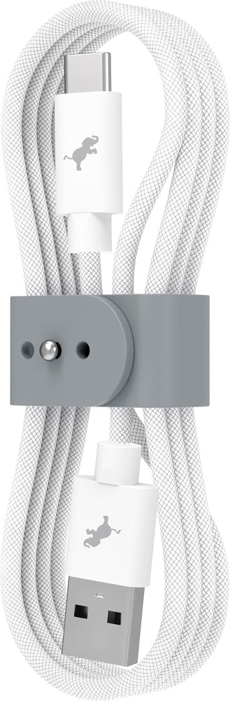 Nimble - Powerknit USB-A to USB-C Cable 3M/9.8FT Fast Charging for iPhone 16/15 Samsung S24S10 Note 20/10 Pixel Moto More - White