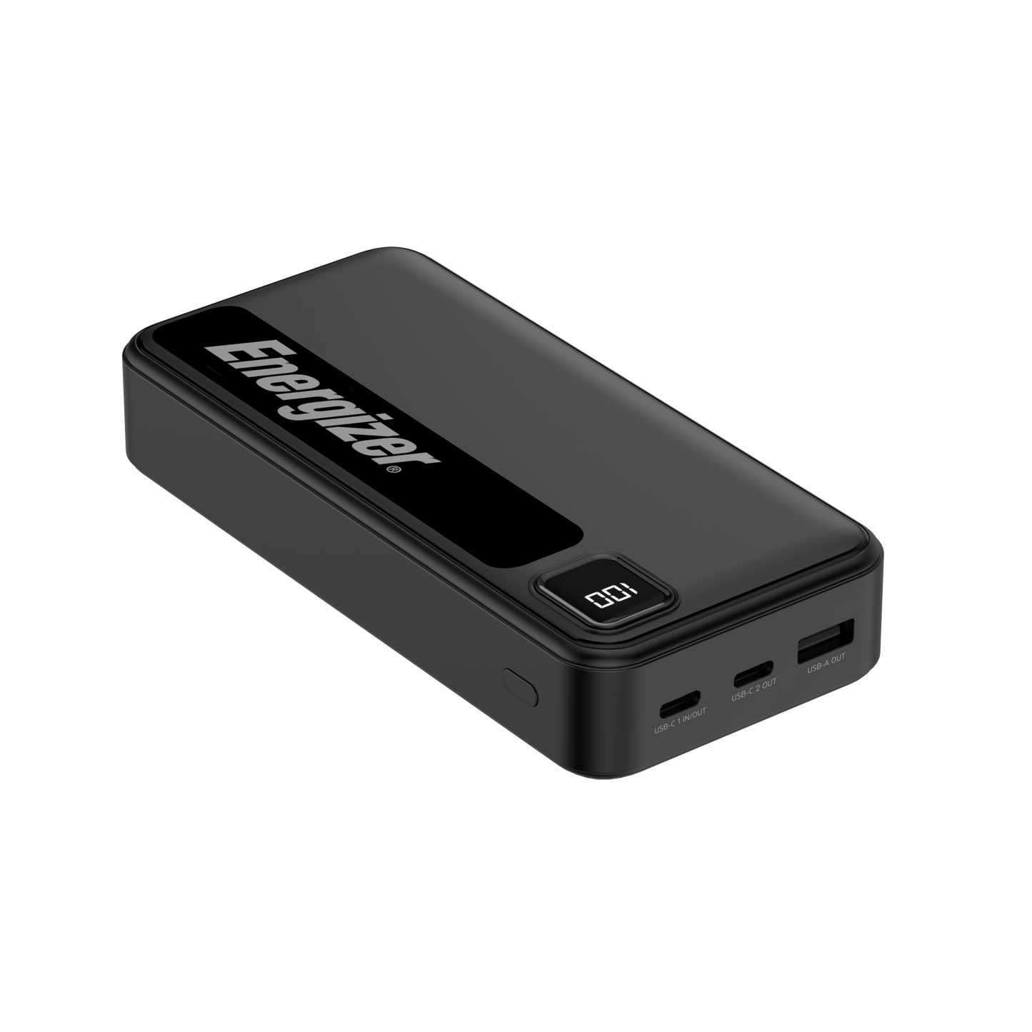 Energizer - MAX 20000mAh 15W USB-C 3-Port Universal Portable Battery Charger/Power Bank w/ LCD screen for Smartphones Accessories - Black