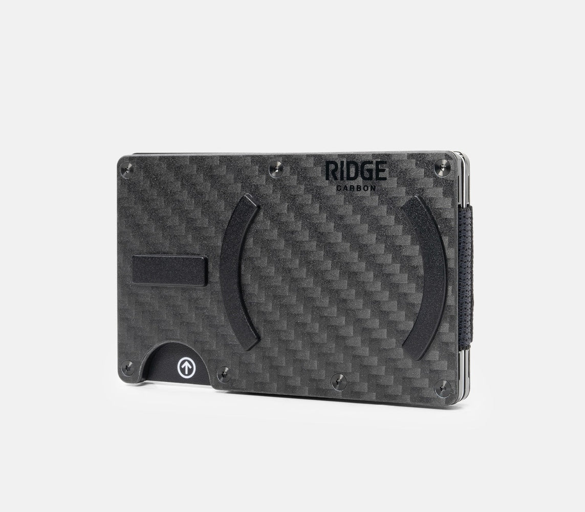 The Ridge Wallet - Carbon Fiber MagSafe Wallet - Silver