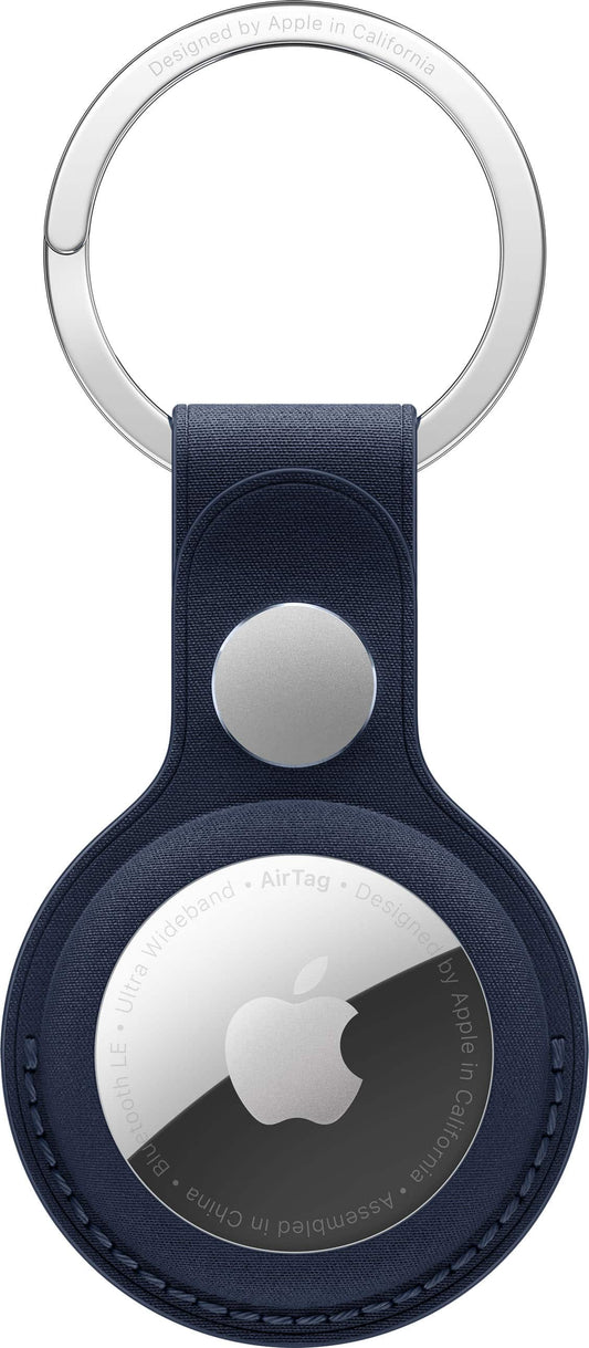 Apple - AirTag FineWoven Key Ring - Deep Blue