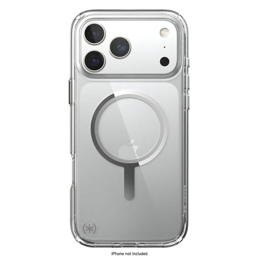 Speck - Presidio Perfect Clear with MagSafe Case for  iPhone 17 Pro Max - Clear/Silver