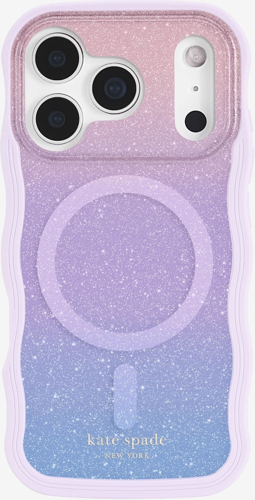 kate spade new york - Wavy Case with MagSafe for  iPhone 17 Pro - Opal Glitter