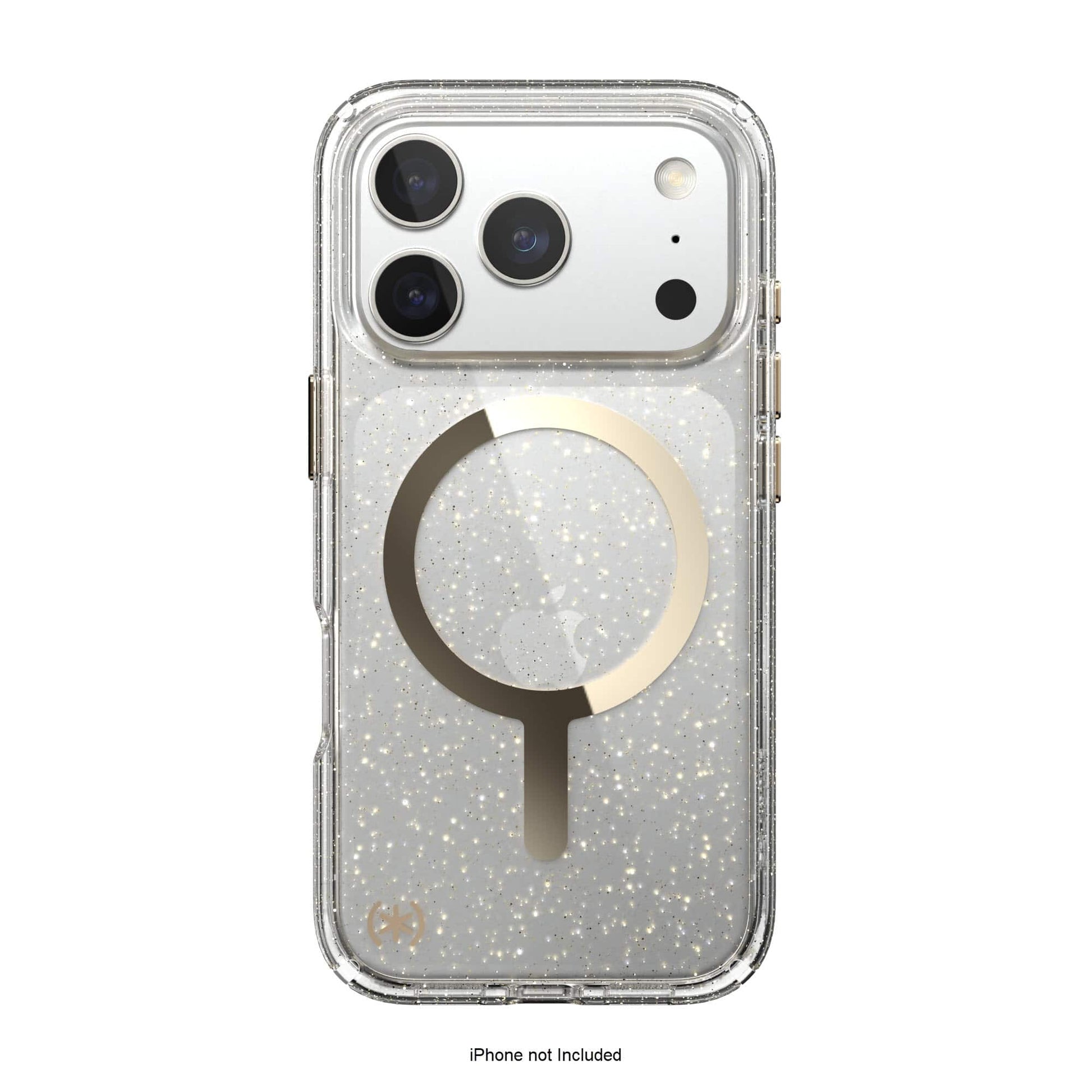 Speck - Presidio Lux with MagSafe Case for  iPhone 17 Pro - Glitter/Gold Metallic