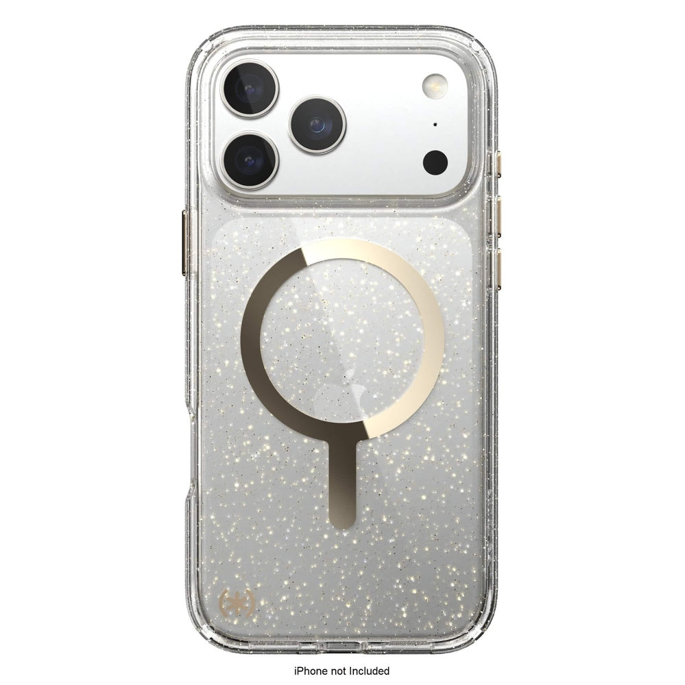 Speck - Presidio Lux with MagSafe for  iPhone 17 Pro Max - Glitter/Gold Metallic