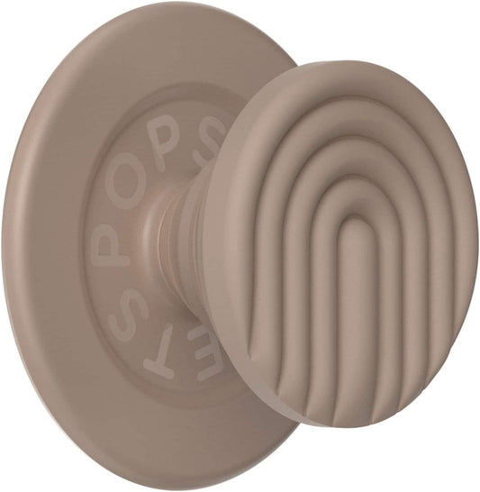 PopSockets - MagSafe Round PopGrip Cell Phone Grip  Stand with Adapter Ring for Mobile Phones - PopOut Curves Latte