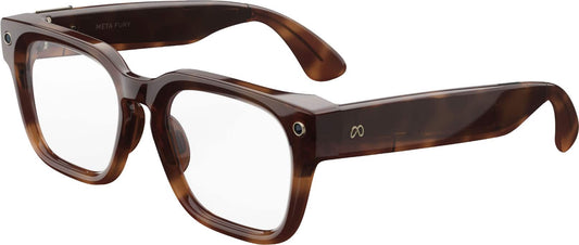 Fury - Smart AI glasses — Meta AI 12MP Camera Live Translate — 8+ Hour Battery — Transition Grey Lenses - Mahogany