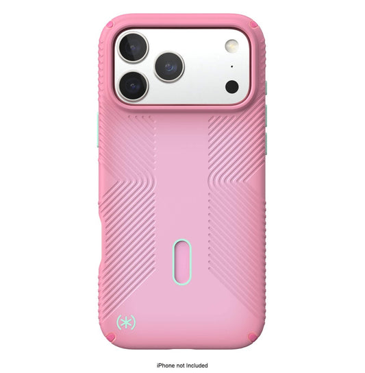 Speck - Presidio Lux Grip ClickLock Case for Apple iPhone 17 Pro Max - Ibis Pink/Dark Ibis/Kanom Green