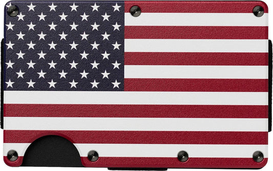 The Ridge Wallet - Aluminum Cash Strap - Stars and Stripes