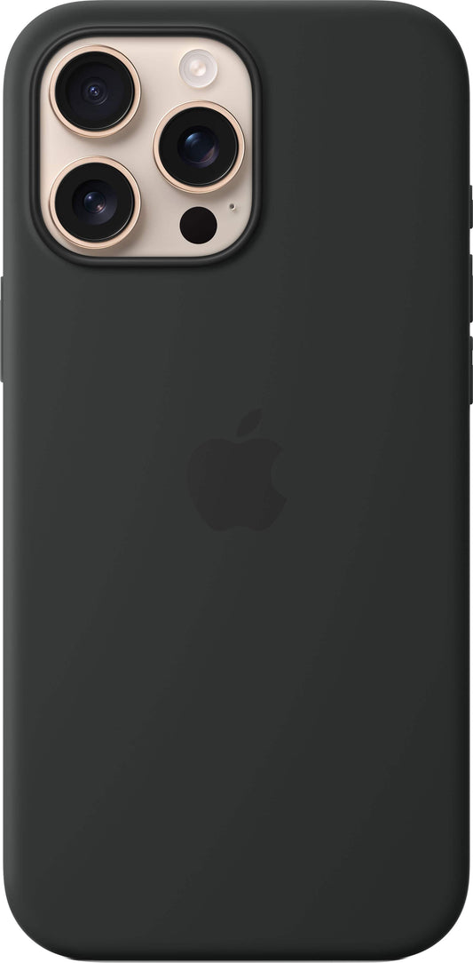 Apple - iPhone 16 Pro Max Silicone Case with MagSafe - Black