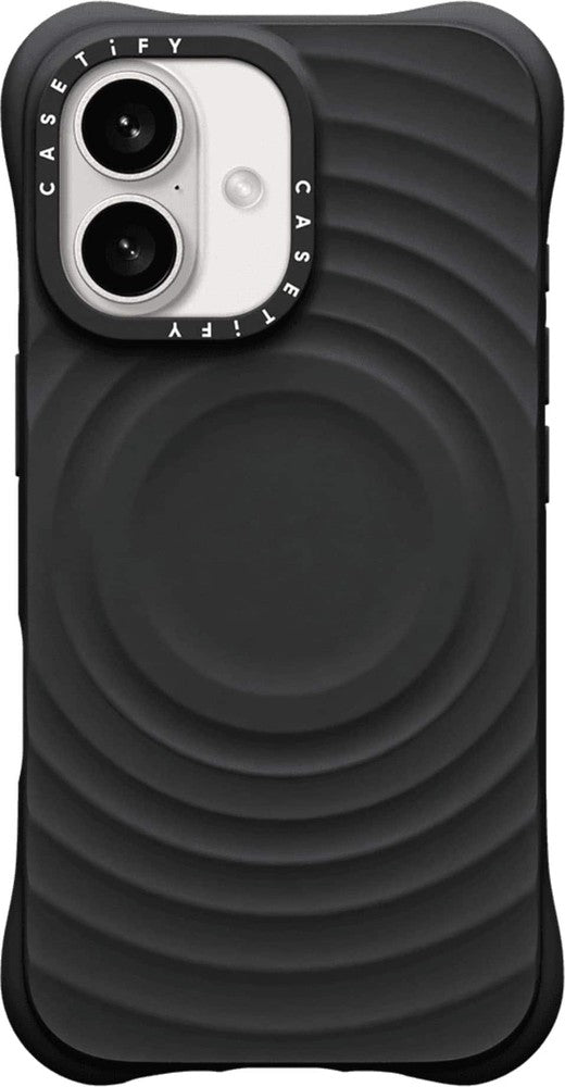CASETiFY - Essentials Ripple Case with MagSafe for  iPhone 16 - Black