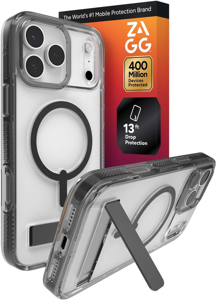 ZAGG - Santa Cruz Snap with Kickstand for Apple iPhone 17 Pro Max - Jet Black