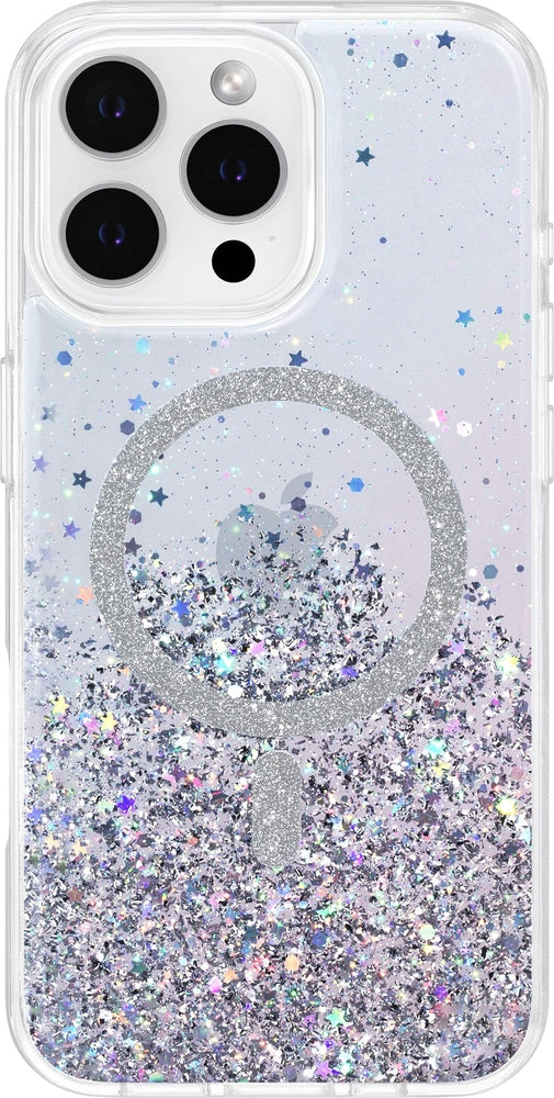 Insignia - Hard-Shell Case with MagSafe for iPhone 16 Pro Max - Glitter