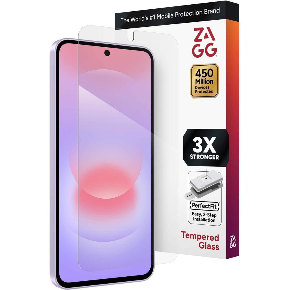 ZAGG - Glass+ Defense Screen Protector for Samsung Galaxy A37 5G - Clear