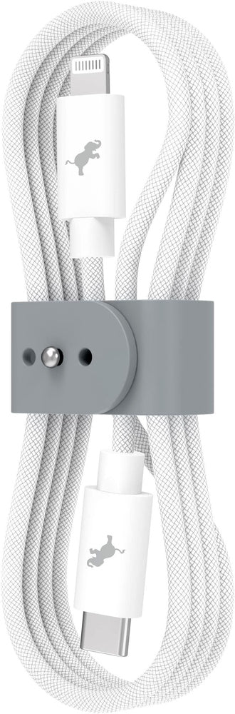 Nimble - Powerknit USB-C to Lightning Cable 2M/6.5 FT MFi Certified Fast Charging for iPhone 146 iPad  AirPods Durable Cord - White