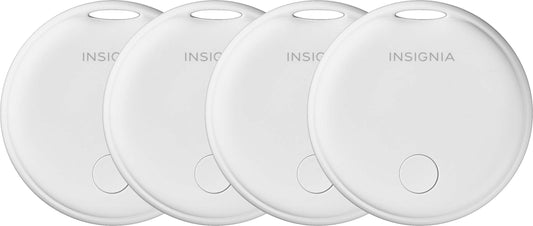 Insignia - Locator Tag for iOS iPadOS and macOS with  Find My App (4-Pack) - White