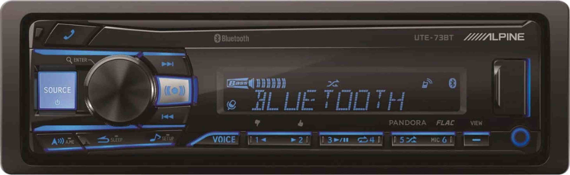 Alpine - Bluetooth Digital Media (DM) Receiver with Pandora Music Compatibility - Black