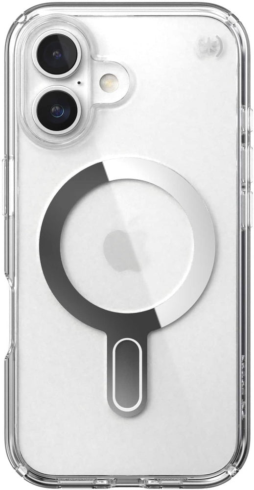 Speck - Presidio Perfect Clear ClickLock Case with MagSafe for  iPhone 16 - Clear/Chrome