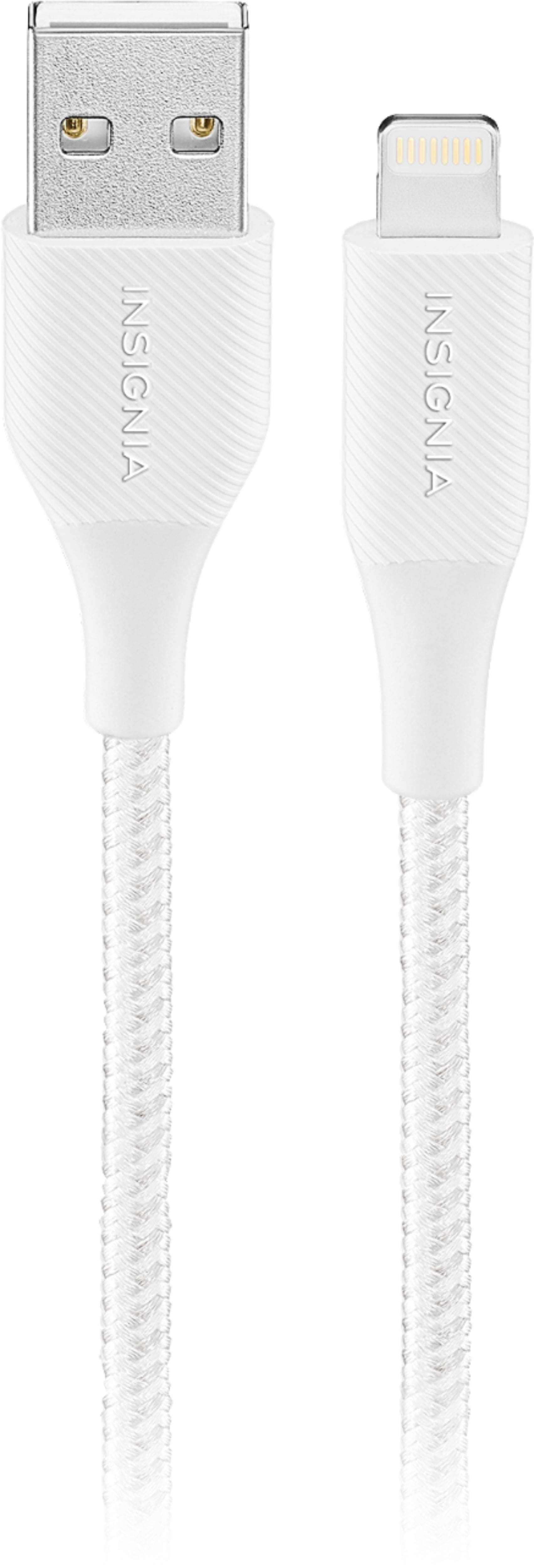 Insignia - 6' USB-A to Lightning Charge-and-Sync Cable - Moon Gray