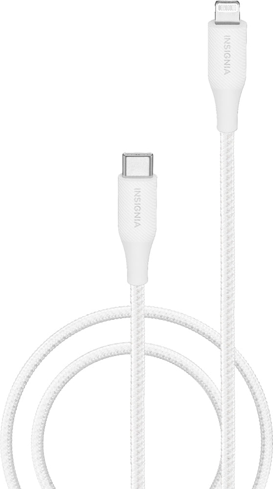 Insignia - 4’ USB-C to Lightning Charge-and-Sync Cable - Moon Gray
