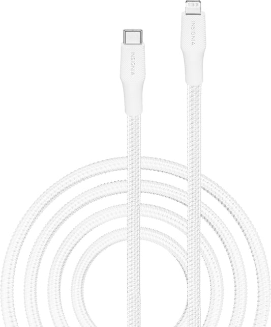 Insignia - 10' USB-C to Lightning Charge-and-Sync Cable - Moon Gray
