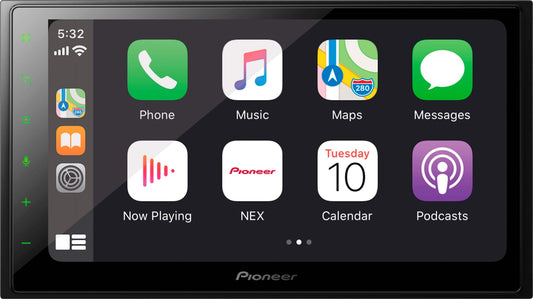 Pioneer - 6.8" Android Auto and Apple CarPlay Bluetooth Digital Media (DM) Receiver - Black