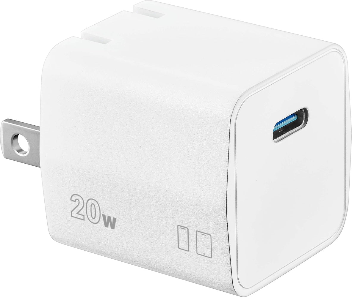 Insignia - 20W USB-C Fast Charger for iPhone 15/14/13/12/11/X/8 series iPhone SE - White