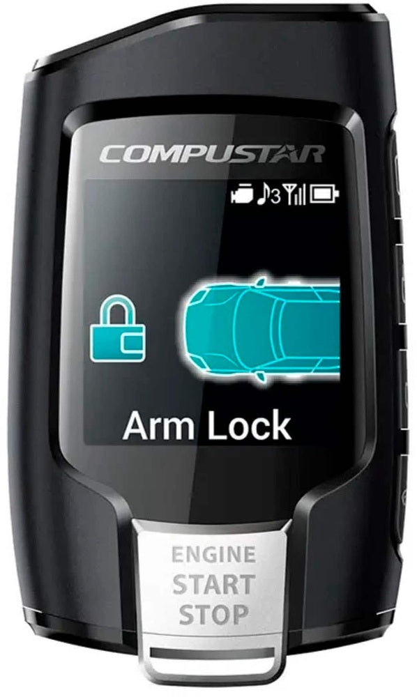 Compustar - Q9 2-Way LCD RFX Bundle with LTE Module Remote Upgrade Kit - Black