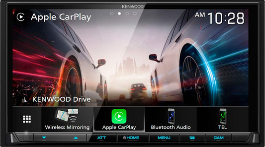 Kenwood - DMX9708S 7" Wireless Carplay/ Android Auto Bluetooth High Resolution Digital Media Receiver Maestro - Black