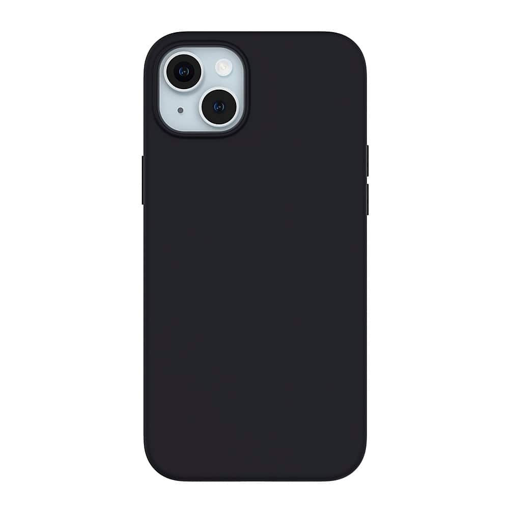 Insignia - Silicone Case with MagSafe for iPhone iPhone 16e/ 15/14/13 - Black