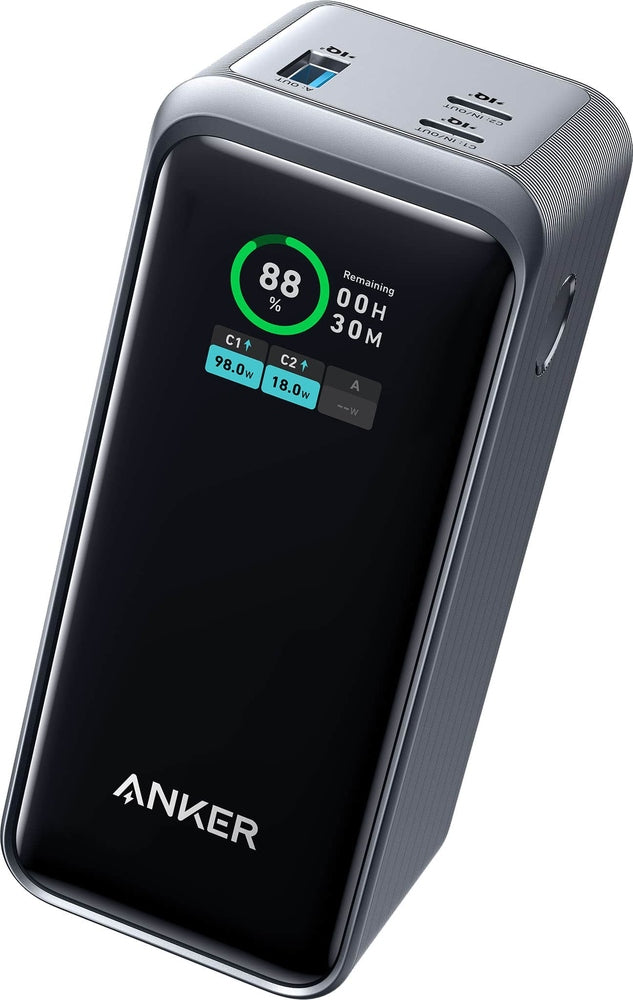 Anker - Power Bank (20000mAh 200W 3-Port) - Black