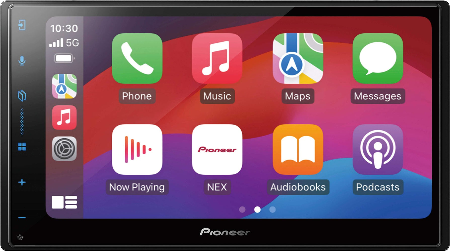 Pioneer - 6.8"  Wireless Android Auto and Apple CarPlay Bluetooth Digital Media (DM) Receiver Maestro Compatible HD Radio - Black